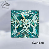 Moissanite Stone Moissanite Stone 0.35ct-5ct Colorful VVS1 Princess Shape Excellent Beads For Women's Jewelery Diamond Ring
