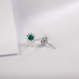 0.8-1.5CT Lab Grown Gemstone Stud Earrings 925 Sterling Silver Material Screw Back Design Suitable for Halloween/Christmas Gifts