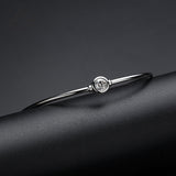 Round Closed Bracelets Set with Moissanite These Bracelets Are Exclusively for Women and Make An Ideal Engagement Gift