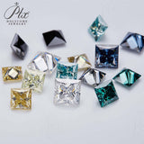 Moissanite Stone Moissanite Stone 0.35ct-5ct Colorful VVS1 Princess Shape Excellent Beads For Women's Jewelery Diamond Ring