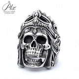 Men’s Punk Skull Rings Stainless Steel Multi-Style Hip-Hop Biker Fashion Jewelry Personality Rock Ring Party Charm Gift