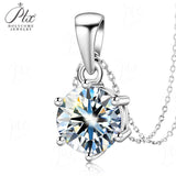 Moissanite Pendant Classical 6 Prongs 12 Color 925 Sterling Sliver Fine Jewelry Necklace Lady Birth Stones Wedding Gift Jewel
