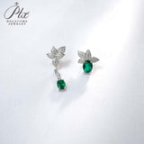 0.8-7CT Oval Cut Ruby/Sapphire/Colombian Emerald Earrings Lab-Grown Gemstone Jewelry Gift for Christmas Easter Hypoallergenic