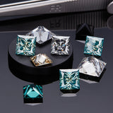 Moissanite Stone Moissanite Stone 0.35ct-5ct Colorful VVS1 Princess Shape Excellent Beads For Women's Jewelery Diamond Ring