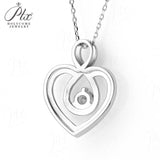 The Infinite Love Series 925 Silver Necklace Moissanite Round Cut VVS1 Pendant Luxury Jewelry for Women