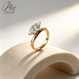 Lab Grown Diamond Ring 1-2ct 925 Sterling Silver 14k 18k IGI Certified Marquise Cut Hypoallergenic Wedding Ring Engagement Ring Factory Direct Sale Daily Wear Commuter‑Friendly