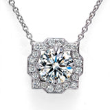 Moissanite 1ct Multicolor Classic Herry Necklace Pendant 925 Sterling Sliver Wedding/Birthday Jewely With Certificates Charms