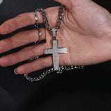 Dazzling Moissanite Hip-hop Cross Necklace - Hypoallergenic Choice for Easter Gifting to Family For Both Men and Women