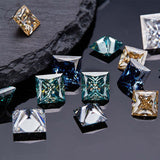 Moissanite Stone Moissanite Stone 0.35ct-5ct Colorful VVS1 Princess Shape Excellent Beads For Women's Jewelery Diamond Ring