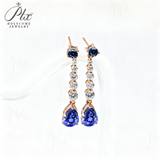 Custom Earrings Lab Grown Gemstones Pear Shape 925 Silver Anniversary Birthday Gift Hypoallergenic No Fade Factory Outlet Charm