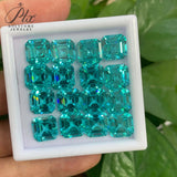 Asscher Cut Lab-Grown Paraiba Loose Stones - Delicate Christmas Gift & DIY Jewelry Option