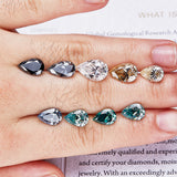 Multicolor Pear Shape Moissanite Diamond Wholesale Loose Stones Lab Grown for Gemstone Charms Engagement Jewelry GRA Certificate