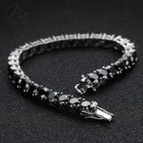 Black Moissanite Bracelet Minimalist and Elegant Suitable for Both Men and Women an Excellent Holiday Gift