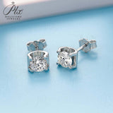 Fashion Style Round Brilliant Cut D Color Moissanite Earstuds Moissanite Ear Jewelry