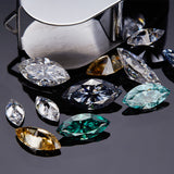Loose Moissanite Stone Marquise Cut 0.3-10 CT  Few Colors  D Green Blue Black Champagne Color  Excellent Cut Grade Test Positive