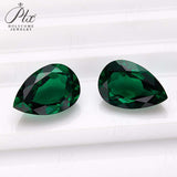 0.35-3.54ct Loose Multi-Size Pear-Shaped Zambian Emeralds Are Hypoallergenic Providing Excellent Raw Materials For Designing DIY Christmas Gift Hair Accessories