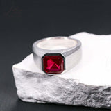 Moissanite Lab Grown Gemstone Ring Asscher Cut Moissanite Ruby Sapphire Colombian S925 Woman Man Anniversary Party Daily Charms