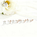 Earrings 1/3/6CT D Color Asscher Cut Moissanite 10k 14k 18k 925 Silver Plated Gold Ear Stud for Woman Engagement Daily Jewely