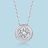 Moissanite  Pendant Luxury 1 Carat VVS1 Rose Gold K Red Color Necklace Clavicle Chain GRA Certified Lab Diamond Women Charms
