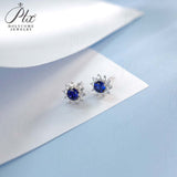 0.8-1.5CT Lab Grown Gemstone Stud Earrings 925 Sterling Silver Material Screw Back Design Suitable for Halloween/Christmas Gifts