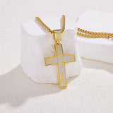 Dazzling Moissanite Hip-hop Cross Necklace - Hypoallergenic Choice for Easter Gifting to Family For Both Men and Women