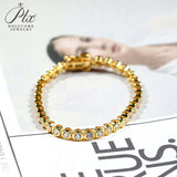 Tennis Bracelets Moissanite Round Bubble Diamond 4mm for Woman Men 925 Silver Plated Hip Hop Chain Bracelet Suitable as a Gift