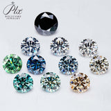 Lab Grown Moissanite Diamond Primary Color VVS1 Clarity Round Shape Brilliant Cut Beads Advanced Jewelry Making Materials