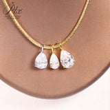 8-16 CT Custom Necklace Pear Cut Moissanite White 925 Sterling Silver Jewelry High-Quality Premium Christmas Gift Hypoallergenic