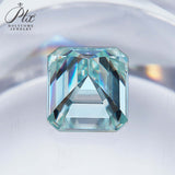 Wholesale Price Moissanite Stone Emerald Cut D Color Blue Green  VVS1 with GRA Certificate 0.5ct-10ct Gemstones