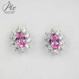 0.8-1.5CT Lab Grown Gemstone Stud Earrings 925 Sterling Silver Material Screw Back Design Suitable for Halloween/Christmas Gifts