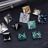 Moissanite Stone Moissanite Stone 0.35ct-5ct Colorful VVS1 Princess Shape Excellent Beads For Women's Jewelery Diamond Ring