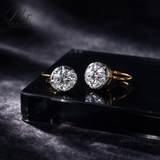Lab Grown Diamond Earrings New Arrival Design 10K/14K/18K Solid Yellow Gold Round Cut 2/4ct DEF VVS Minimalist Stud Earrings for Women Hypoallergenic for Daily Wear Factory Direct Supply