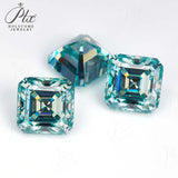 Luxury Multicolor Moissanite Gemstones  Asscher Cut Loose Diamonds  Perfect for Rings Earrings & Pendant Making