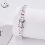 6.5mm Tennis Bracelet/Necklace Exquisite D-Color Moissanite Unisex Elegant Jewelry Anniversary Gift Allergy-Resistant