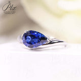 S925 Ring With 3CT Pear Shaped Moissanite D Color/Ruby/Sapphire/Colombian Emerald /Zambian Emerald VVS1 Clarity Customized For Banquet & Festival Gifts