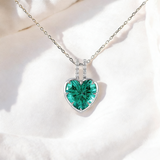 Heart Shaped Bezel Set Necklace 925 Sterling Silver 10K/14K/18K Gold Exquisite Lab Grown Gemstone As An Anniversary Gift