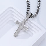 Dazzling Moissanite Hip-hop Cross Necklace - Hypoallergenic Choice for Easter Gifting to Family For Both Men and Women