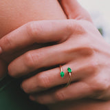 Custom Ring Two Pear Shape Open Moissanite Lab Grown Gemstones 925 Sterling Silver Wealth Charms Anniversary Gift Daily