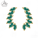 Earrings with 2.4CT D Color Marquise Cut Moissanite 925 Silver Plated White Yellow Rose Gold Ear Stud Women Fashion Daily Jewely