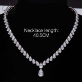 Pear Cut Engagement Moisssanite Tennis Necklace 925 Sterling Silver Jewelry Lady‘s Moisssanite Diamond Chain for Women
