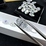 Multi-Size Oval Artificial Gemstones Brilliant Cultured Diamonds Can Be Used As DIY Jewelry Ring Necklace Earrings Raw Materials