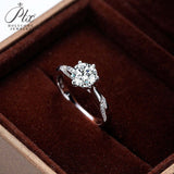 6 Prong Round Moissanite Twisted Pavé Ring Women Only Gifts For Festivals And Anniversaries