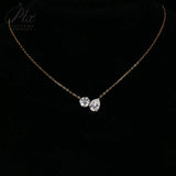 Round 6.5mm Pear 7×9mm Moissanite Diamond Necklace 3EX Hearts and Arrows  VVS1 D Color Ruby Sapphire  Columbia Emerald  Fancy Color Moissanite  Gift