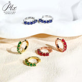 1CT Customize Earrings Moissanite Lab Grown Emerald/Ruby/Sapphire 925 Silver Hypoallergenic Factory Direct Sales for Women Gift