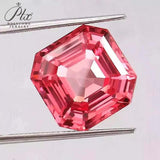 0.9-6.5ct Asscher Shape Lab-Grown Padparadscha Loose Stones - Excellent DIY Jewelry Raw Materials