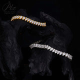 20ct Teardrop Shaped Bracelet with Exquisite Moissanite Accents Women's Style 925 Silver Fashionable and Popular Holiday Gift