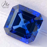 High-Quality 0.08-6.2ct Multi-Size Loose Asscher Lab-Grown Sapphires Anti-Allergy DIY Jewelry Crafting Materials