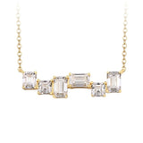 Moissanite Necklace with3CT D Color Asscher/Emerald Cut Moissanite S925Plated White Yellow Rose Gold Chain Engagement Daily Gift