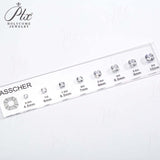 CUSTOM ZIRCON SETS - COMPARISON CHART FOR VARIOUS SHAPES AND SIZES SUITABLE FOR JEWELRY TOOLS