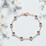 Moissanite Bracelet with 2.4CT D White/Black/Vivid Blue/Green Round Moissanite 925 Silver Plated Gold Women Man Party Gift Daily